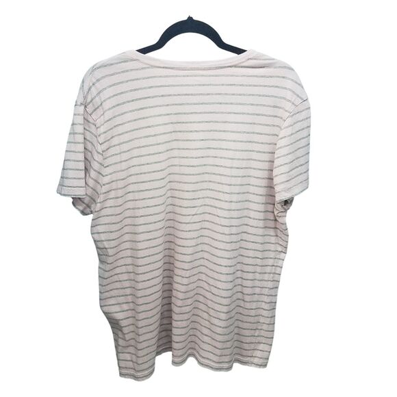 GoodFellow & Co. Mens Sz L Pink Gray Striped Short Sleeve T-Shirt - Picture 9 of 9